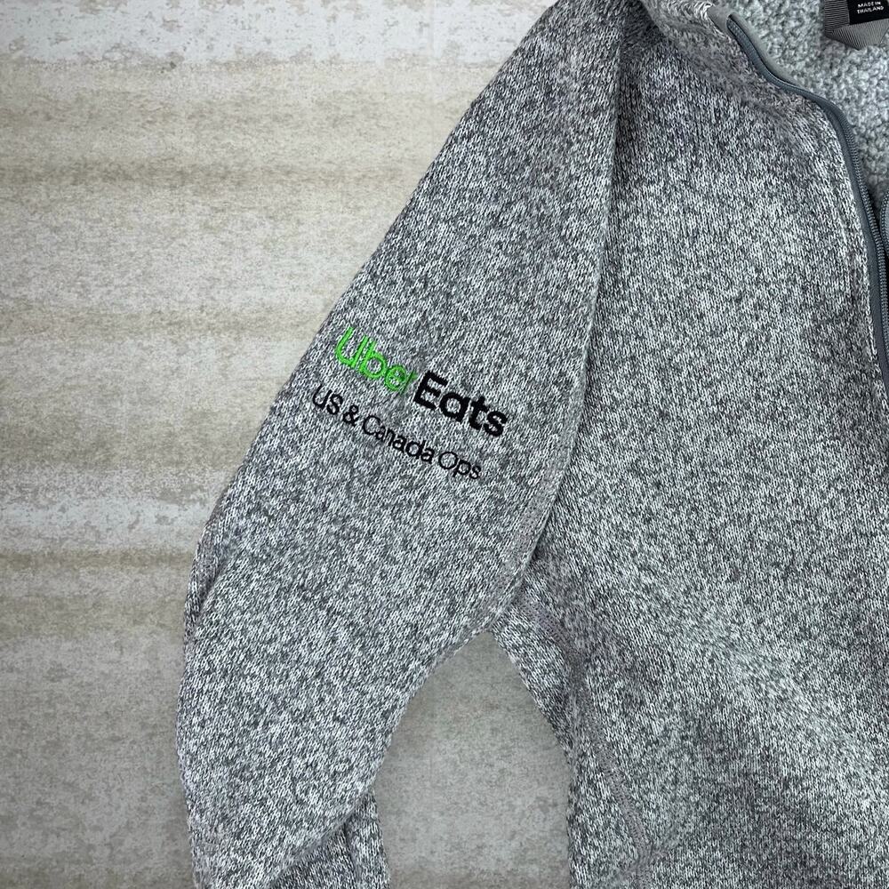 Vintage Y2K Patagonia Half Zip Jacket Womens XS Grey Cotton Uber Eats Embroidery - Picture 4 of 4